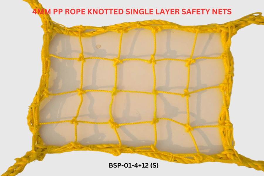 4mm PP Rope Knotted Single Layer Safety Nets