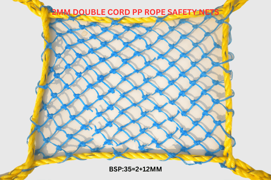 Industrial Safety Nets 2mm Double Cord PP Rope Safety Nets
