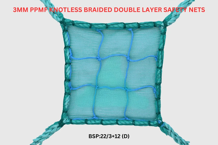 3mm PPMF Knotless Braided Double Layer Safety Nets