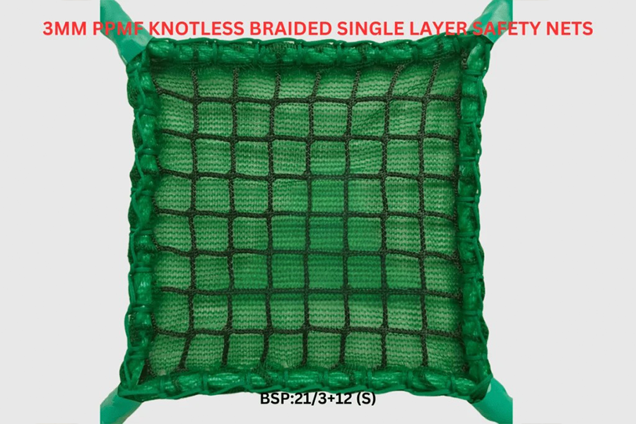 3mm PPMF Knotless Braided Single Layer Safety Nets
